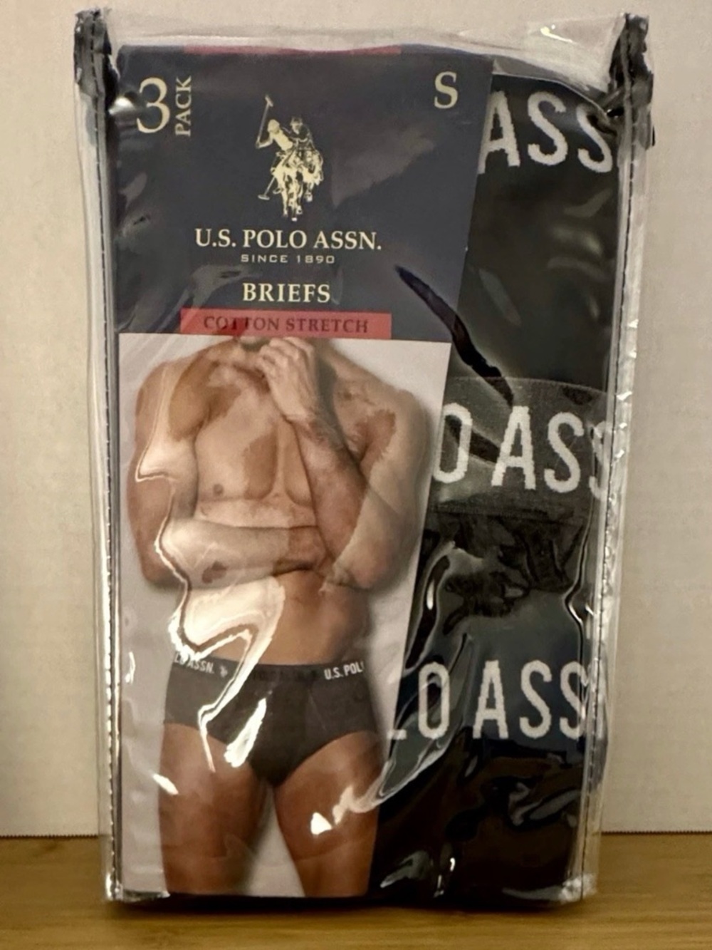 U.S. Polo Assn Mens Briefs 3 Pack Small Cotton Stretch New Sealed